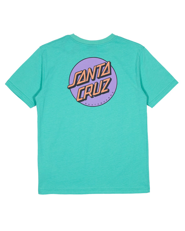 Santa Cruz Youth Other Dot Chest Tee Ocean