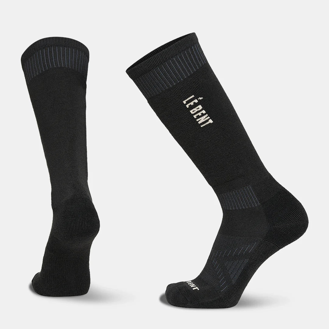 Le Bent Light Cushion Logo Snow Sock Black