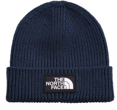 The North Face Logo Box Cuffed Beanie Summit Navy