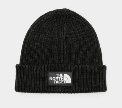 The North Face Logo Box Cuffed Beanie Black