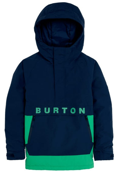 Burton Kids Frostner 2L Anorak Jacket Dress Blue/Galaxy Green 2024