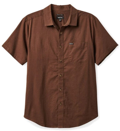 Brixton Charter Featherweight S/S Woven Shirt Dark Earth