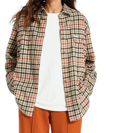 Brixton Bowery Boyfriend L/S Flannel Vanilla