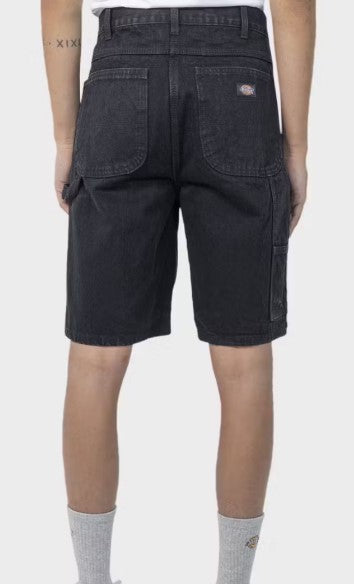 Dickies Carpenter Denim Relaxed Fit Shorts Rinsed Black
