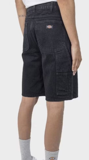 Dickies Carpenter Denim Relaxed Fit Shorts Rinsed Black