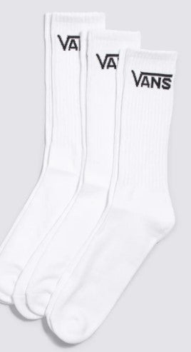 Vans Classic Crew 3 Pack Socks White