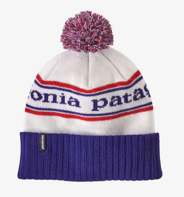 Patagonia Powder Town Beanie Park Stripe Viking Blue