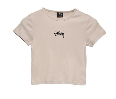 Stussy Graffiti Rib Tee White Sand Black