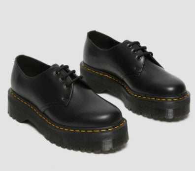 Dr. Martens 1461 Quad Polished Smooth Black Shoes