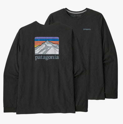 Patagonia Long Sleeve Line Logo Ridge Responsibili-Tee Ink Black