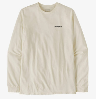 Patagonia Long Sleeve Line Logo Ridge Responsibili-Tee Birch White