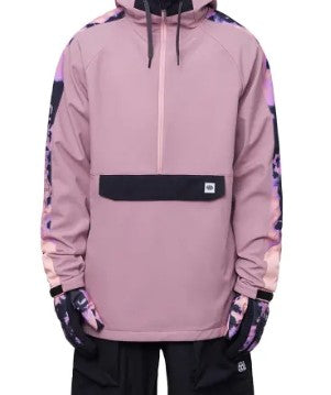 686 Men's Waterproof Anorak Dusty Mauve Colorblock