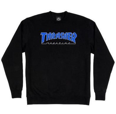 Thrasher Outlined Crew Black/Blue