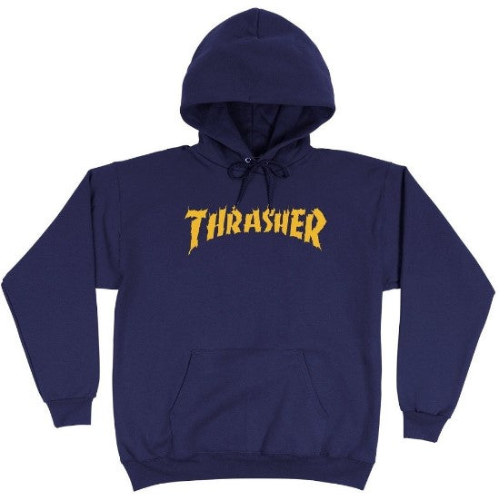 Thrasher Burn it down Neckface Hood Navy