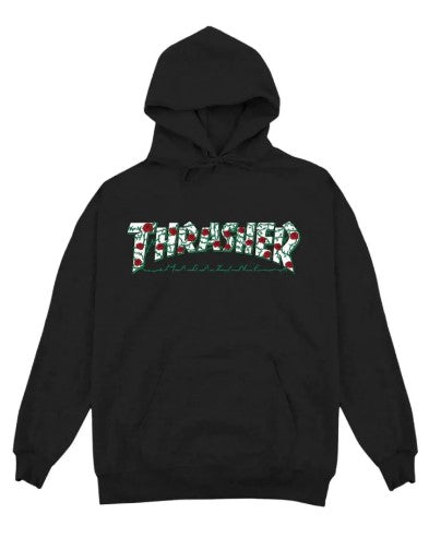 Thrasher Roses Hood Black