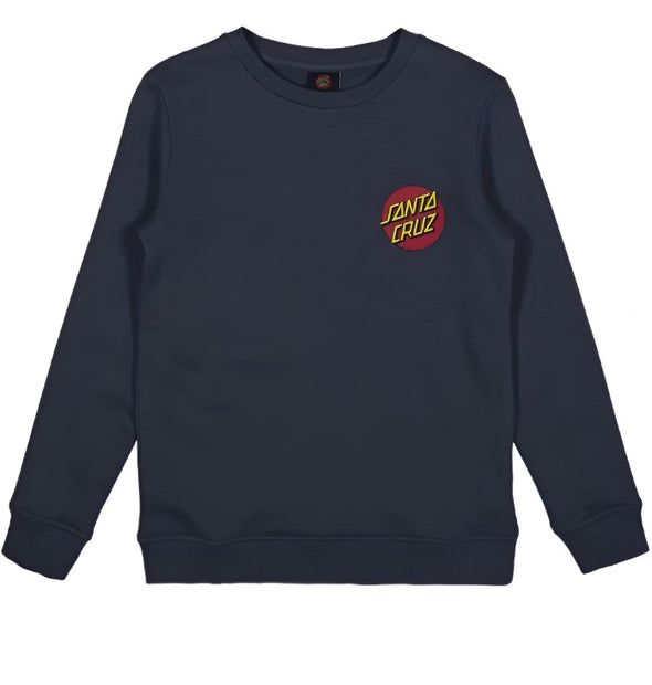 Santa Cruz Youth Classic Dot Crew Neck Charcoal