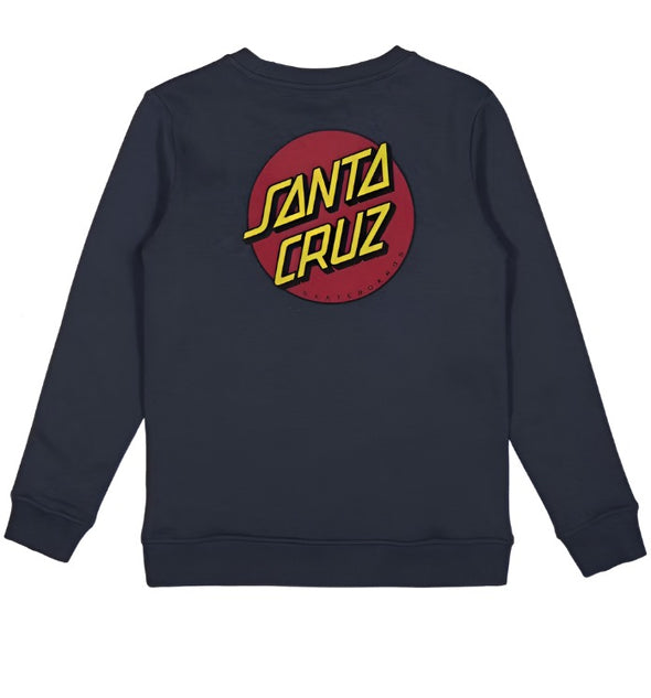 Santa Cruz Youth Classic Dot Crew Neck Charcoal