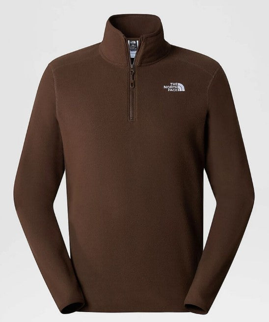 The North Face Glacier Fleece 1/4 Zip Demitasse Brown