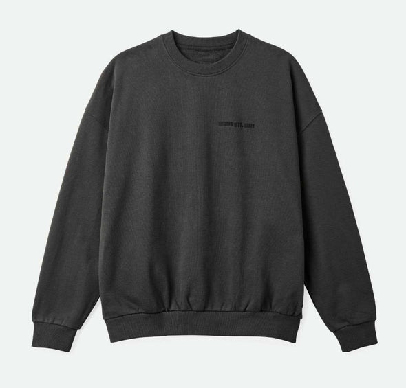Brixton Embroidered Heavy Weight Crew Washed Black