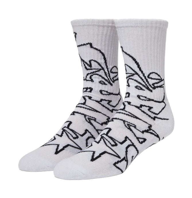 HUF Outlines Crew Sock White