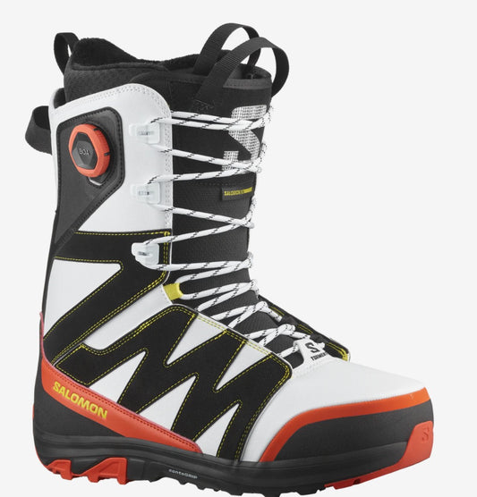 Salomon Unisex X Approach SJ BOA Snowboard Boots White/Cherry/Tomato