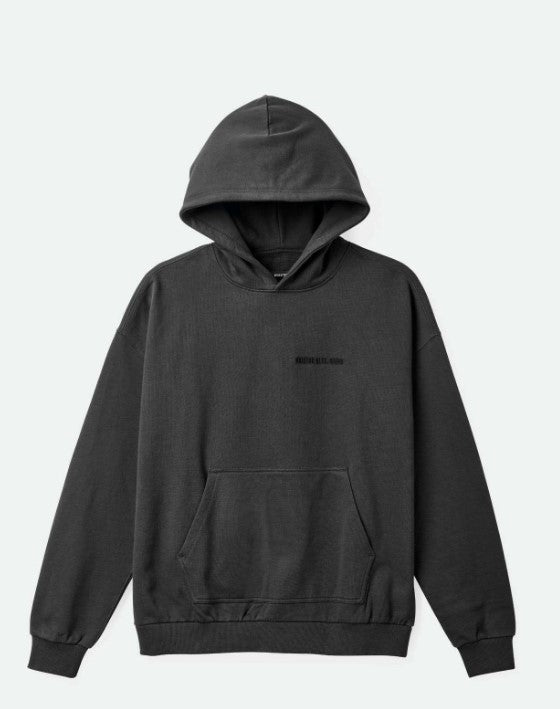 Brixton Embroidered Heavy Weight Hood Washed Black