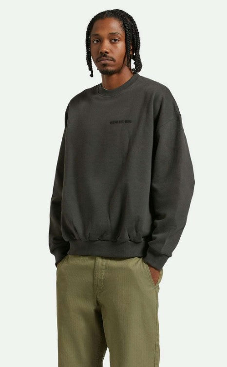 Brixton Embroidered Heavy Weight Crew Washed Black