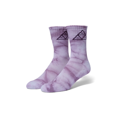 HUF Triple Triangle Tiedye Crew Sock Purple