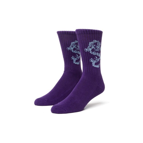 HUF Twin Dragon Crew Sock Purple