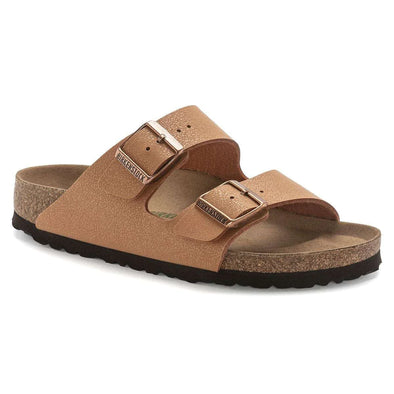 Birkenstock Arizona Earthy Vegan Pecan Birkibuc Narrow Sandals