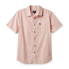 Brixton Charter Featherweight S/S Woven Shirt Coral Pink