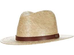 Brixton Messer Straw Fedora Natural / Brown
