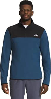 The North Face TKA Glacier Fleece 1/4 Zip Mens Fleece Shady Blue / True Black