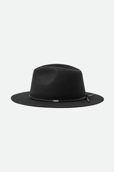 Brixton Wesley Packable Fedora Black