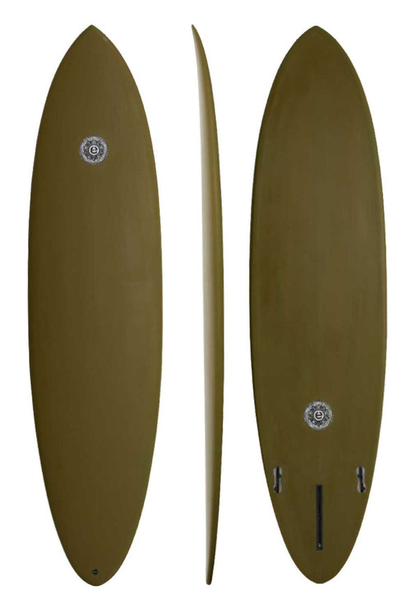 Elemnt Mid Length Surfboard 7’6 Army Green