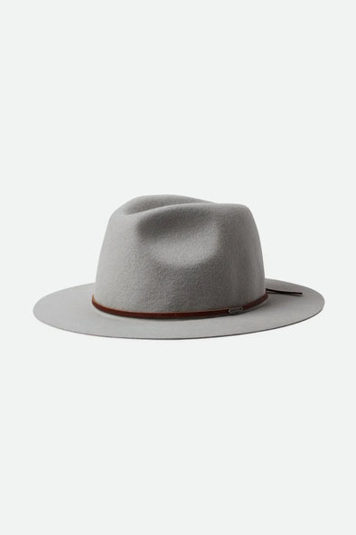 Brixton Wesley Packable Fedora Mineral Grey