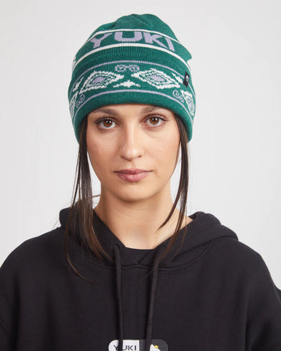 Yuki Threads Mountain Vibes Beanie Forest Green