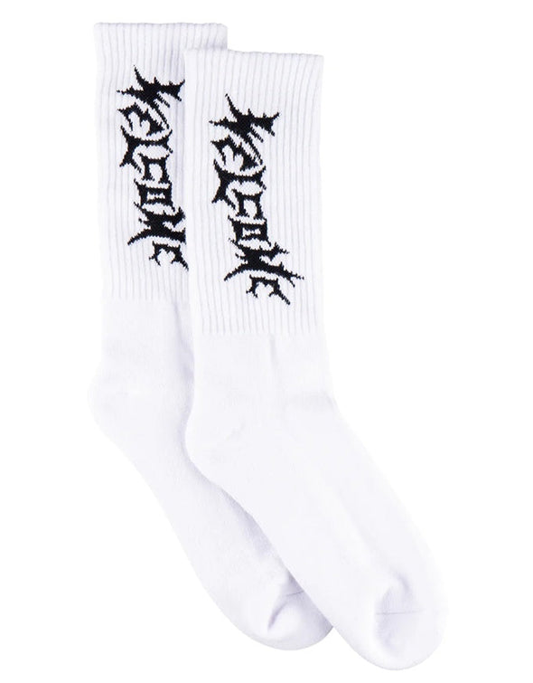 Welcome Vampire Socks White