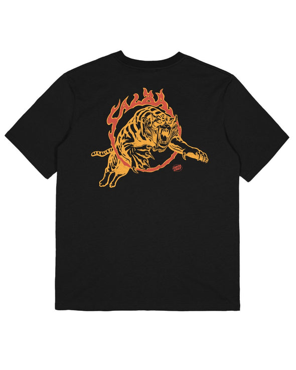 Santa Cruz Men's Salba Tiger Club Box Fit Tee Black