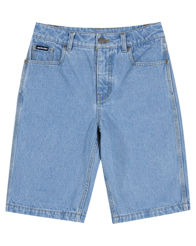 Santa Cruz Boys Summer 76 Jean Short Mid Blue