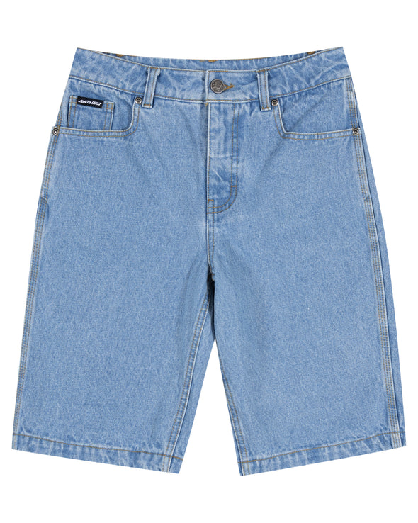 Santa Cruz Boys Summer 76 Jean Short Mid Blue