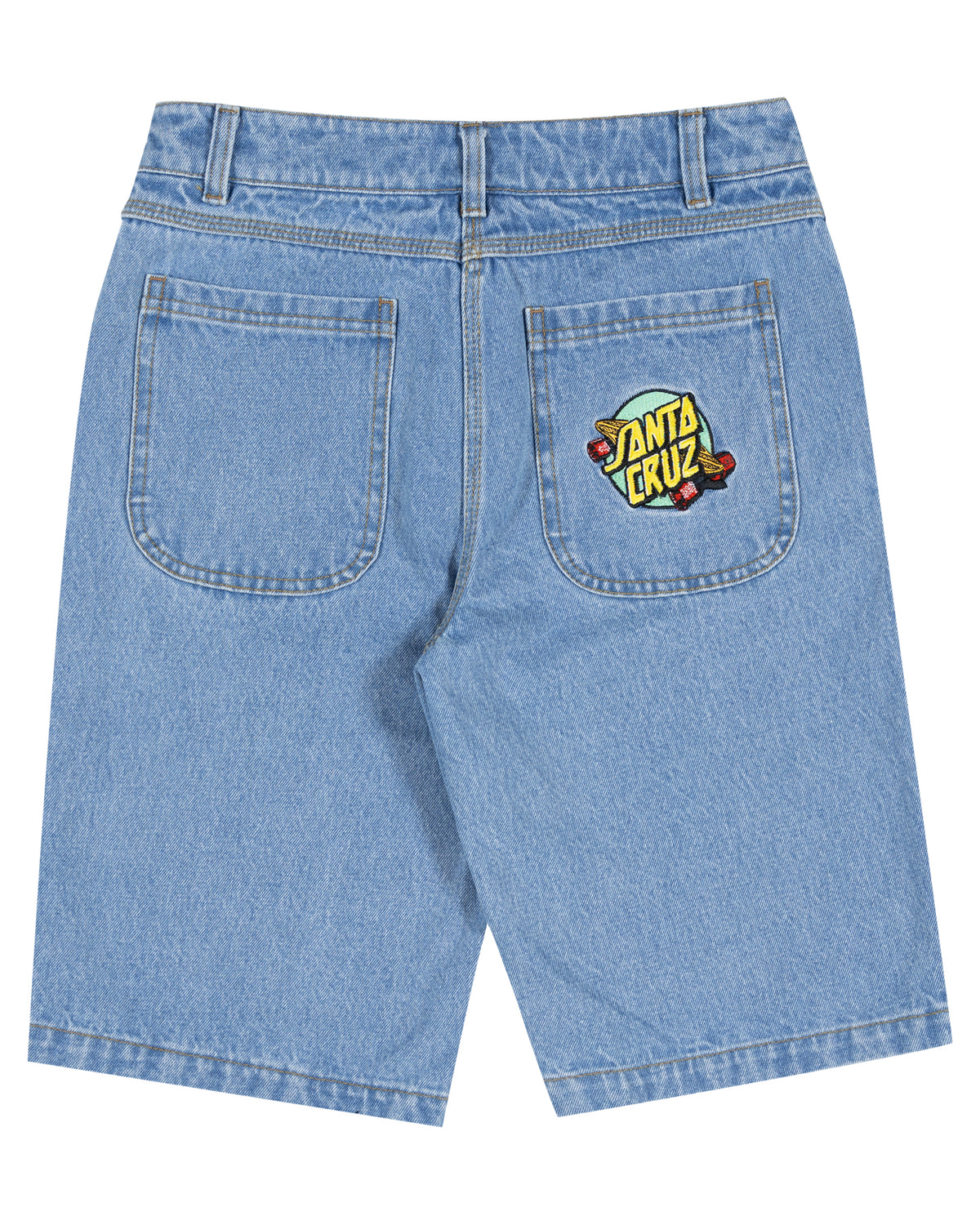 Santa Cruz Boys Summer 76 Jean Short Mid Blue