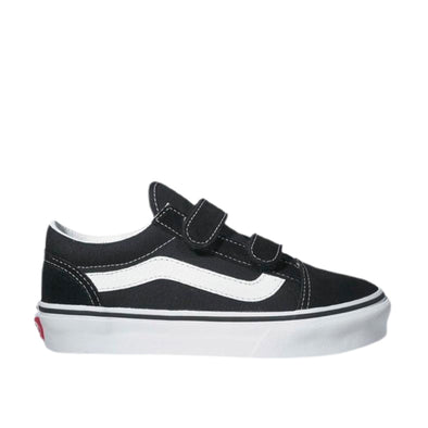 Vans Old Skool Velcro Youth Black White Skate Shoe