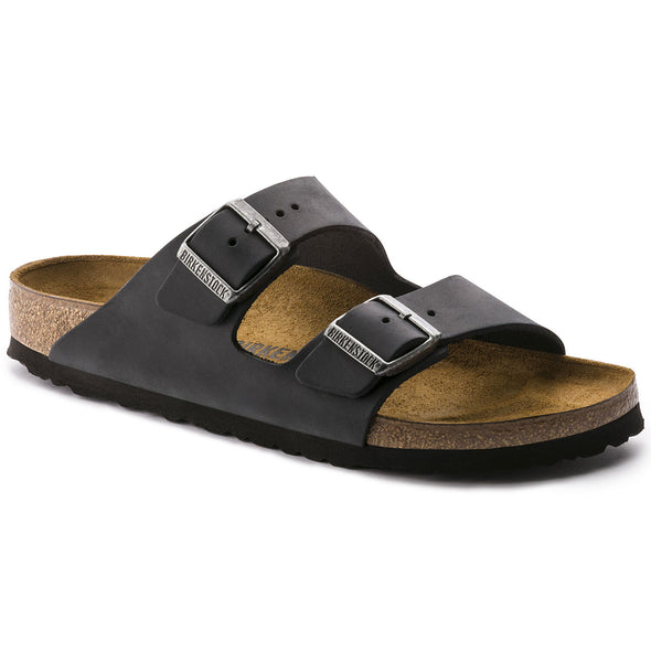 Birkenstock Arizona Black Oiled Leather Sandals