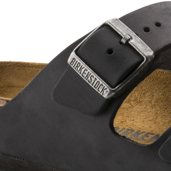 Birkenstock Arizona Black Oiled Leather Sandals