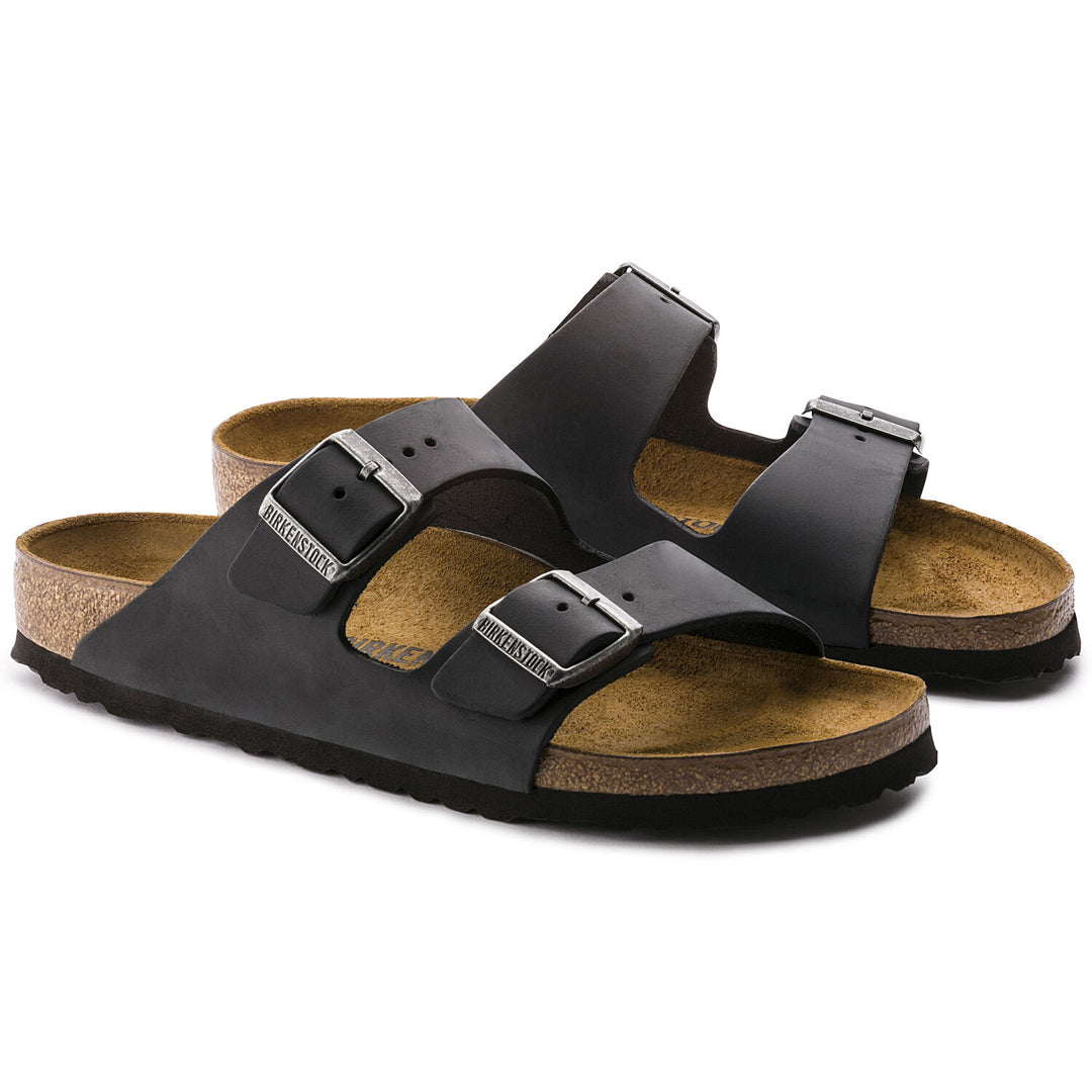 Birkenstock Arizona Black Oiled Leather Sandals