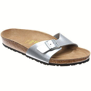 Birkenstock Madrid Silver Birko-Flor Sandals