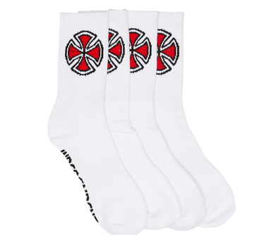 Independent OG Cross Socks White 4 Pack