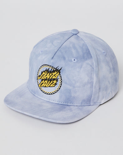 Santa Cruz Checked Ringed Flamed Dot Flat Peak Snapback