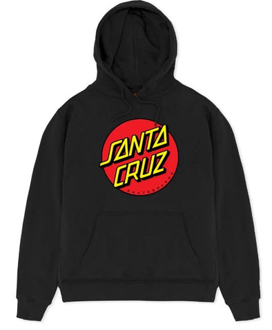 Santa Cruz Classic Dot Front Black Hoody